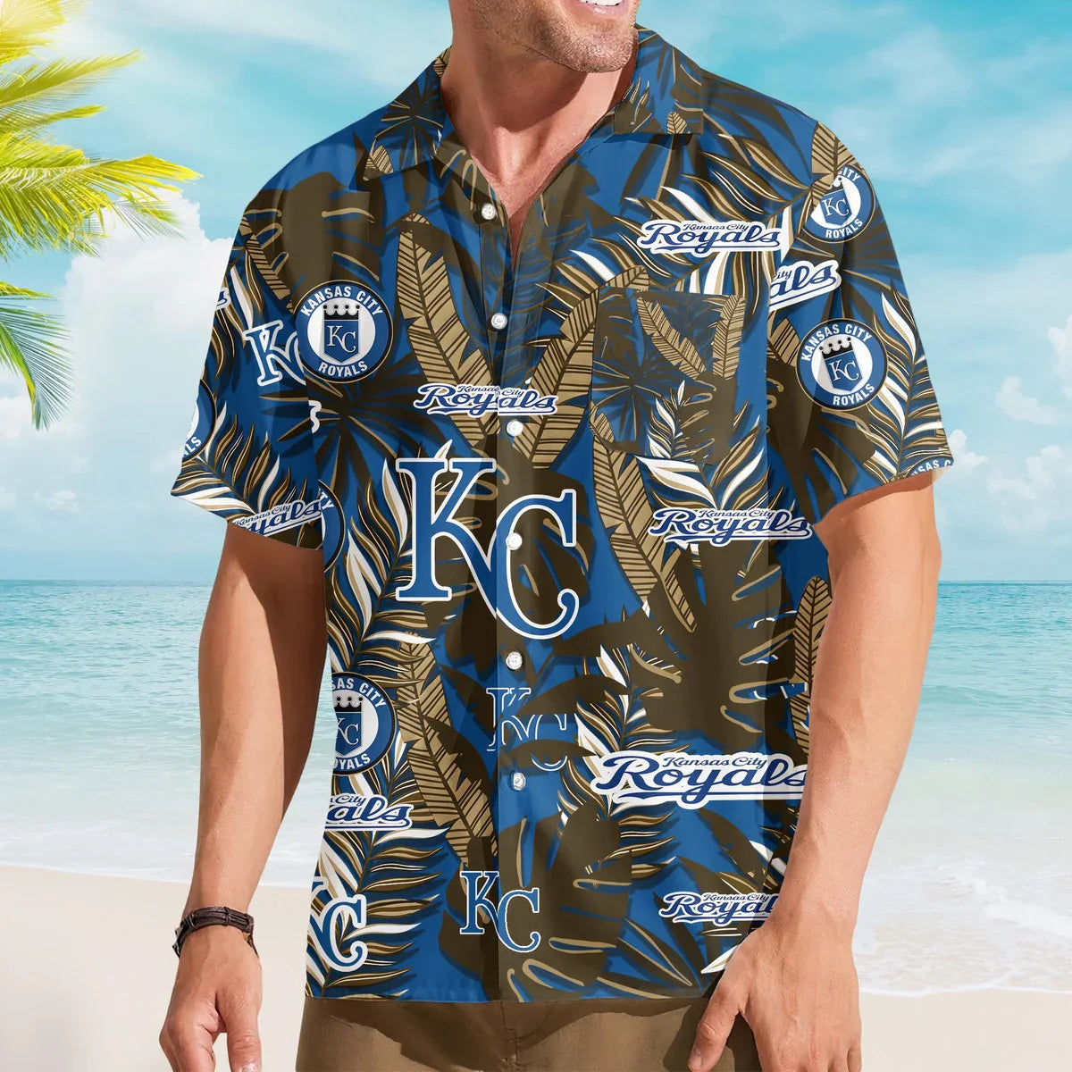 [FLASH SALE] NEW CUSTOMIZED MLB19 KCR KANSAS CITY ROYALS UNISEX HAWAIIAN SHIRT