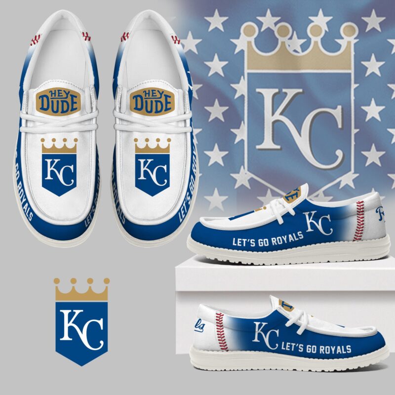 [FLASH SALE] NEW CUSTOMIZED MLB19 KC ROYALS LOAFER SHOES