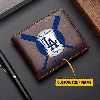 [FLASH SALE] NEW CUSTOMIZED MLB02 LA DODGERS LEATHER WALLET