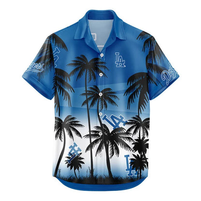 [FLASH SALE] NEW CUSTOMIZED MLB02 LAD LOS ANGELES DODGERS UNISEX HAWAIIAN SHIRT & SHORTS SET