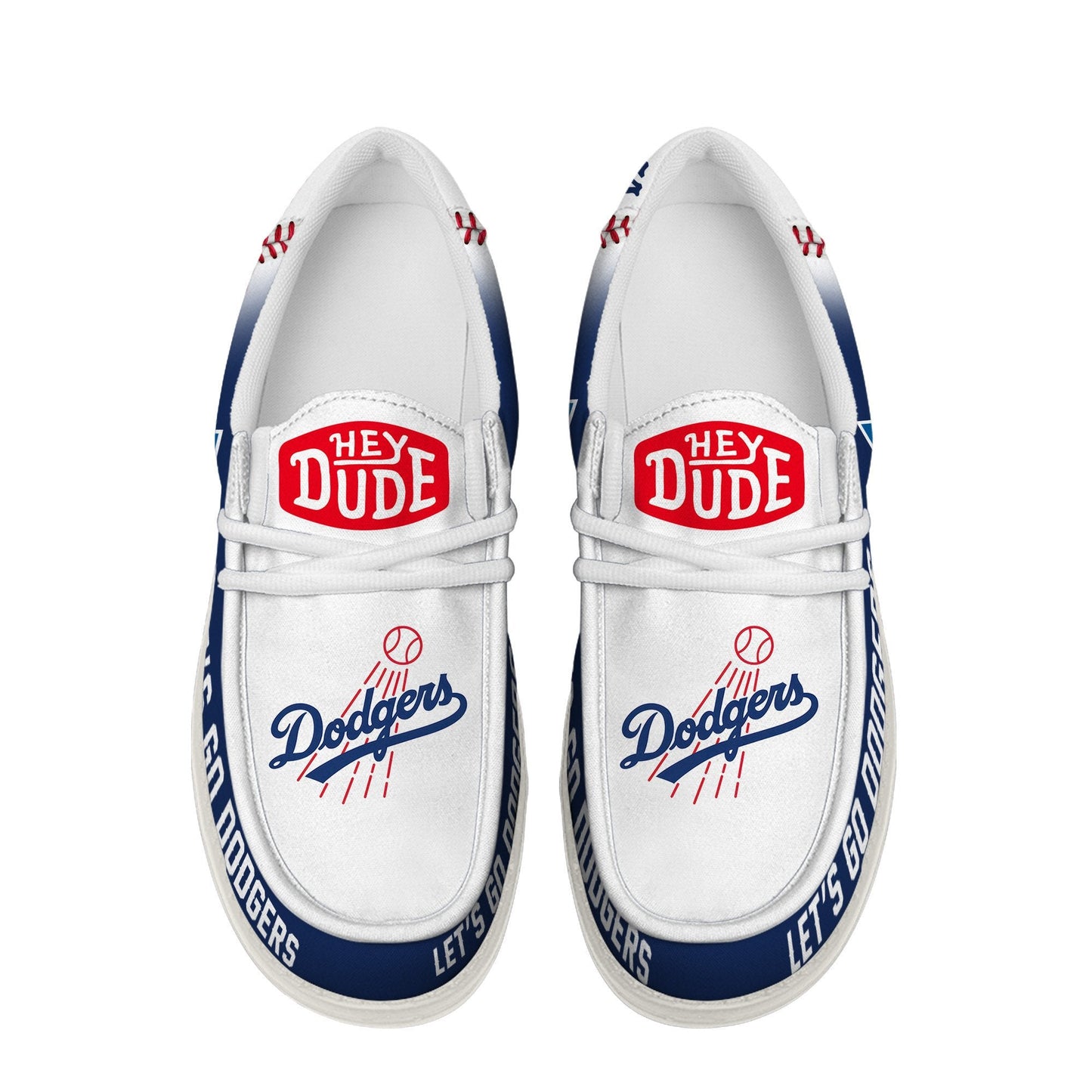 [FLASH SALE] NEW CUSTOMIZED MLB02 LA DODGERS LOAFER SHOES