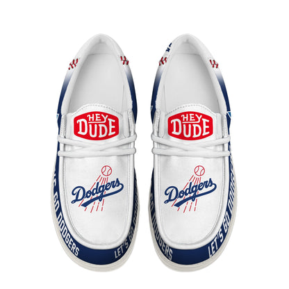 [FLASH SALE] NEW CUSTOMIZED MLB02 LA DODGERS LOAFER SHOES
