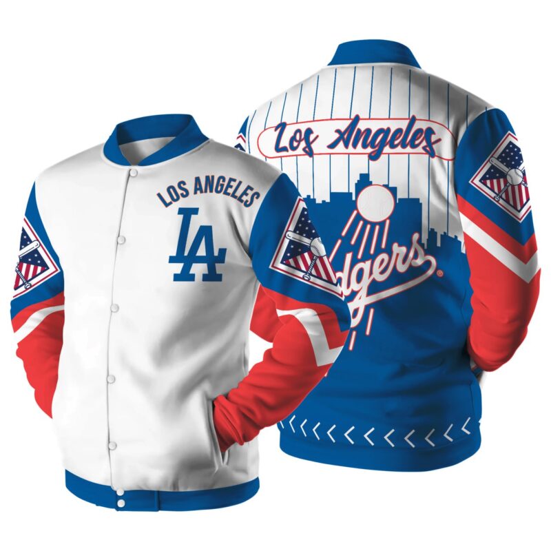 [FLASH SALE] NEW CUSTOMIZED MLB02 LA DODGERS SATIN VARSITY & BASEBALL JACKET