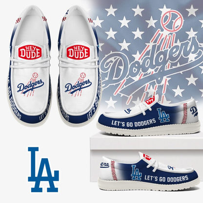 [FLASH SALE] NEW CUSTOMIZED MLB02 LA DODGERS LOAFER SHOES