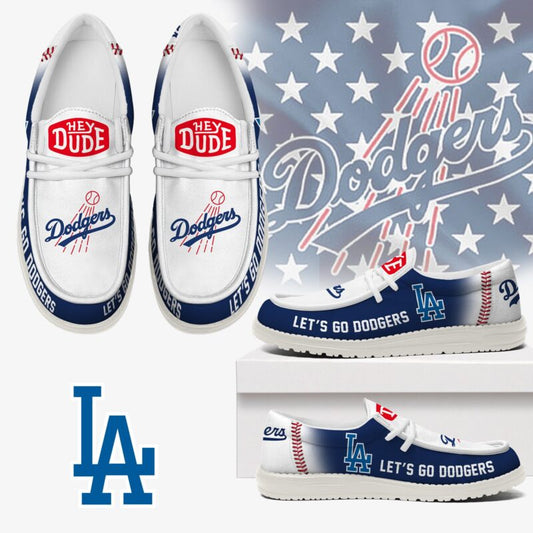 [FLASH SALE] NEW CUSTOMIZED MLB02 LA DODGERS LOAFER SHOES
