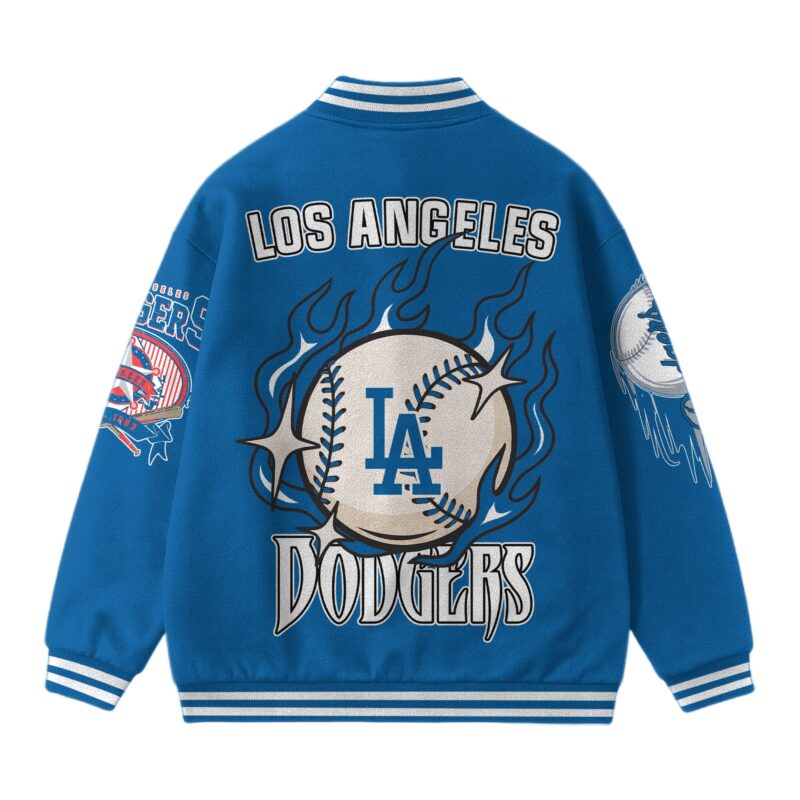 [FLASH SALE] NEW CUSTOMIZED MLB02 LA DODGERS SATIN VARSITY & BASEBALL JACKET