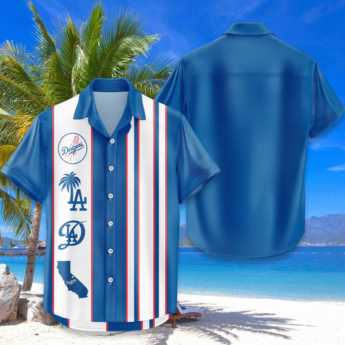 [FLASH SALE] NEW CUSTOMIZED MLB02 LAD LOS ANGELES DODGERS UNISEX HAWAIIAN SHIRT