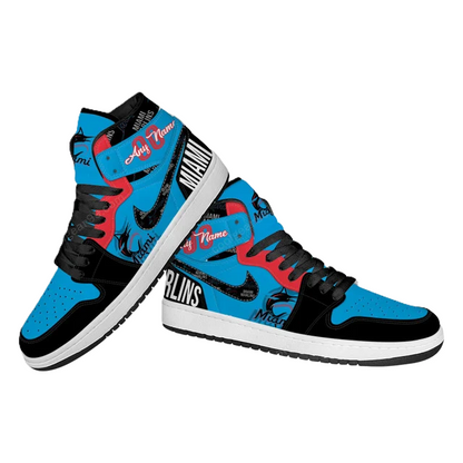 [FLASH SALE] NEW CUSTOMIZED MLB20 MI MARLINS AIR JORDAN SNEAKERS