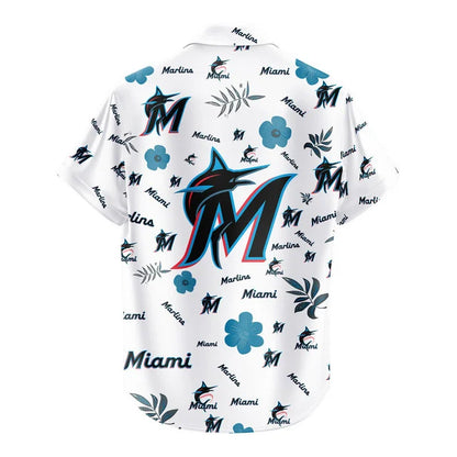 [FLASH SALE] NEW CUSTOMIZED MLB20 MMS MIAMI MARLINS UNISEX HAWAIIAN SHIRT & SHORTS SET