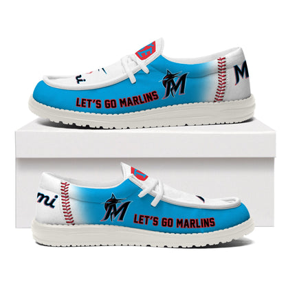 [FLASH SALE] NEW CUSTOMIZED MLB20 MI MARLINS LOAFER SHOES