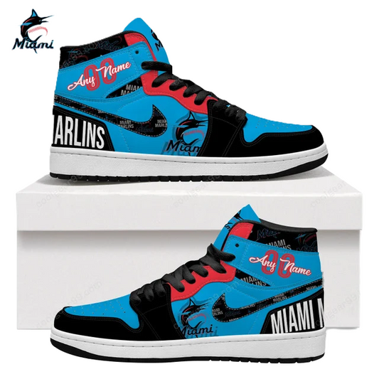 [FLASH SALE] NEW CUSTOMIZED MLB20 MI MARLINS AIR JORDAN SNEAKERS
