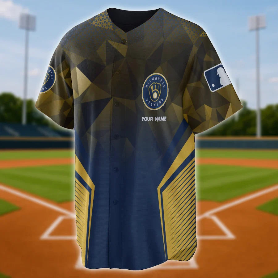 [FLASH SALE] NEW CUSTOMIZED MLB15 MW BREWERS BASEBALL JERSEY