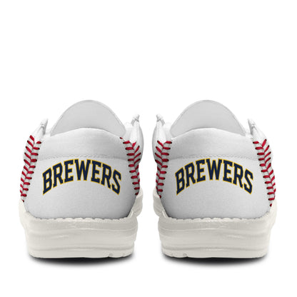 [FLASH SALE] NEW CUSTOMIZED MLB15 MW BREWERS LOAFER SHOES