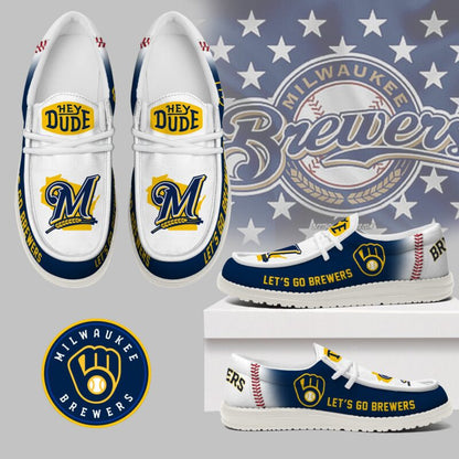 [FLASH SALE] NEW CUSTOMIZED MLB15 MW BREWERS LOAFER SHOES