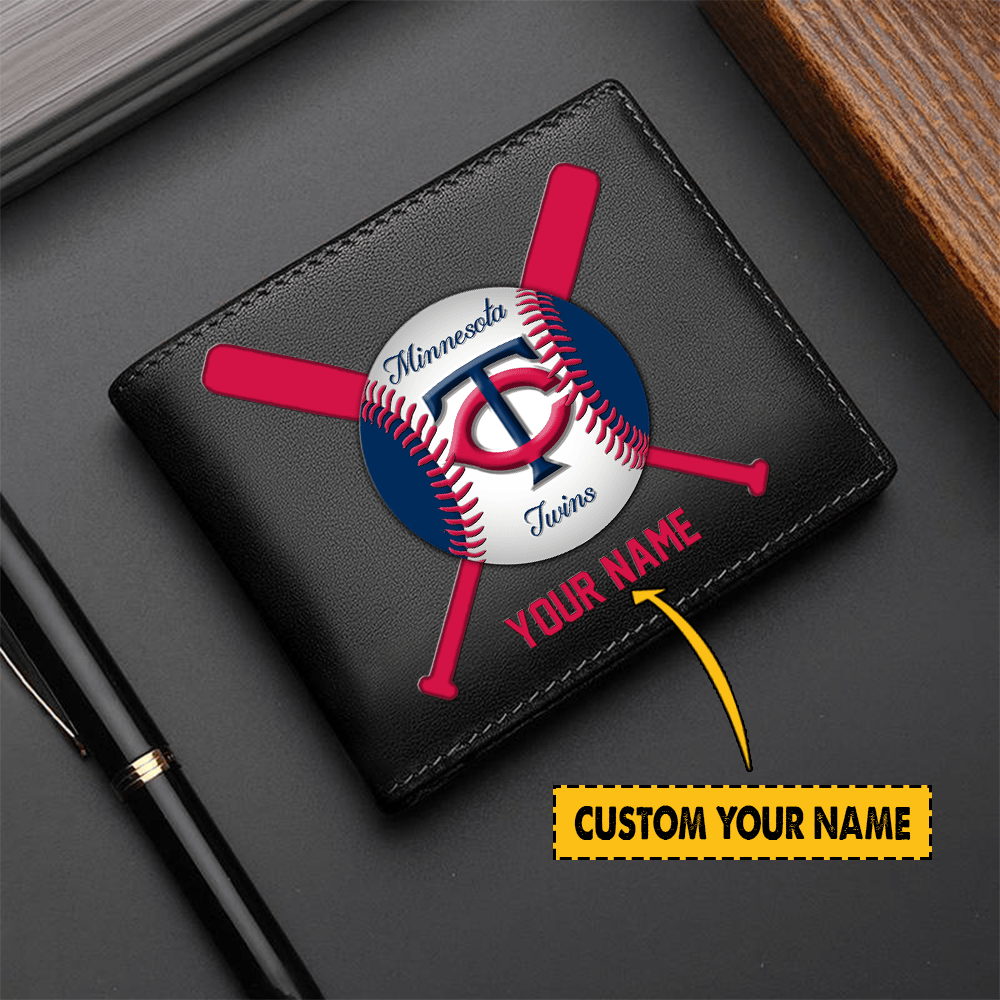 [FLASH SALE] NEW CUSTOMIZED MLB22 MN TWINS LEATHER WALLET