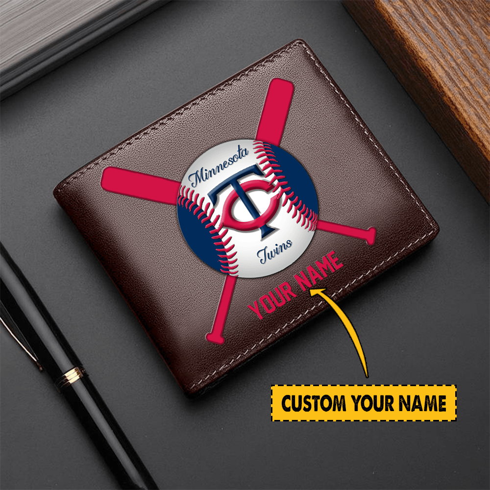 [FLASH SALE] NEW CUSTOMIZED MLB22 MN TWINS LEATHER WALLET