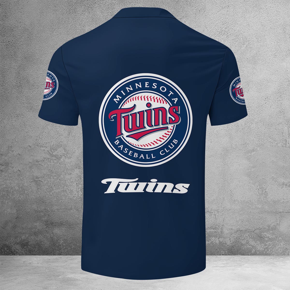 [FLASH SALE] NEW CUSTOMIZED MLB22 MTS MINNESOTA TWINS ZIP POLO SHIRT