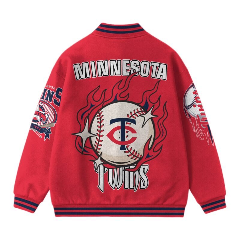[FLASH SALE] NEW CUSTOMIZED MLB22 MN TWINS SATIN VARSITY & BASEBALL JACKET
