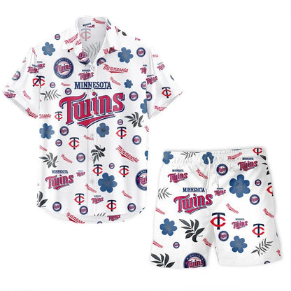 [FLASH SALE] NEW CUSTOMIZED MLB22 MTS MINNESOTA TWINS UNISEX HAWAIIAN SHIRT & SHORTS SET