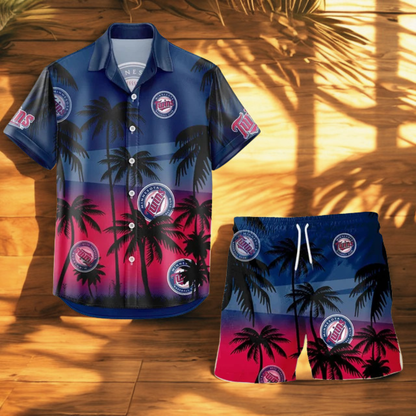 [FLASH SALE] NEW CUSTOMIZED MLB22 MTS MINNESOTA TWINS UNISEX HAWAIIAN SHIRT & SHORTS SET