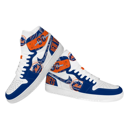 [FLASH SALE] NEW CUSTOMIZED MLB17 NY METS AIR JORDAN SNEAKERS