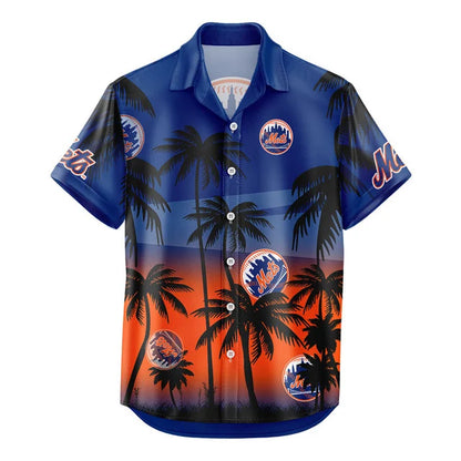 [FLASH SALE] NEW CUSTOMIZED MLB17 NYM NEW YORK METS UNISEX HAWAIIAN SHIRT & SHORTS SET