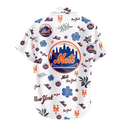 [FLASH SALE] NEW CUSTOMIZED MLB17 NYM NEW YORK METS UNISEX HAWAIIAN SHIRT & SHORTS SET