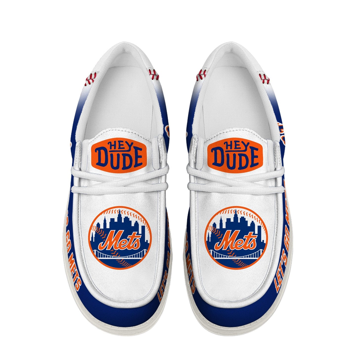 [FLASH SALE] NEW CUSTOMIZED MLB17 NY METS LOAFER SHOES