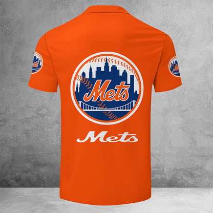 [FLASH SALE] NEW CUSTOMIZED MLB17 NYM NEW YORK METS ZIP POLO SHIRT