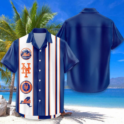[FLASH SALE] NEW CUSTOMIZED MLB17 NYM NEW YORK METS UNISEX HAWAIIAN SHIRT