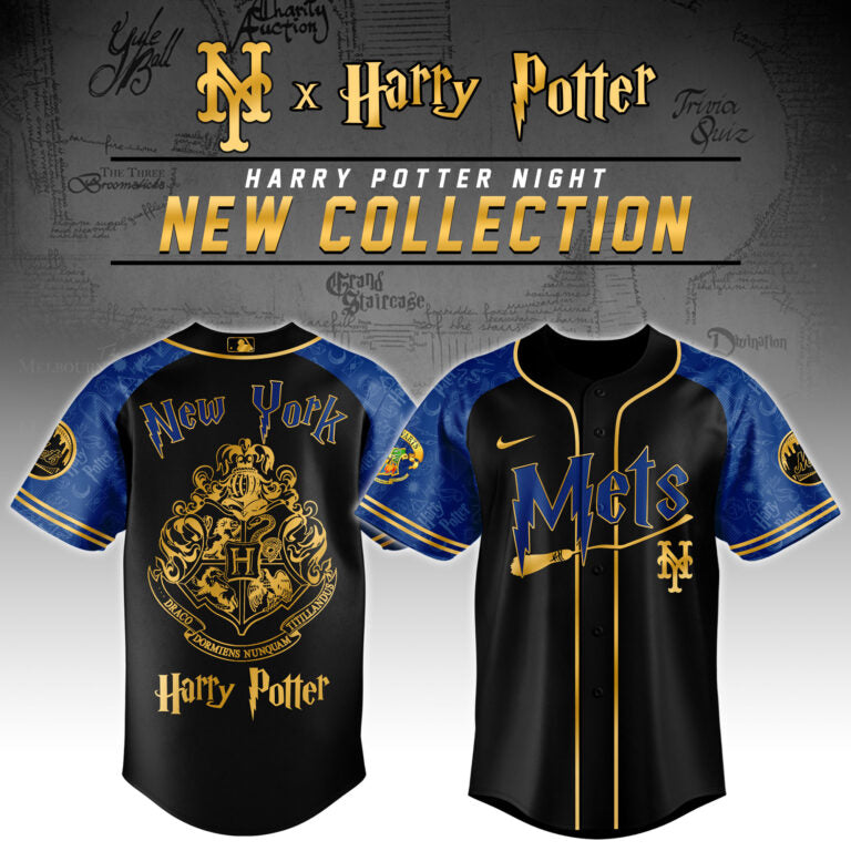 [FLASH SALE] NEW CUSTOMIZED MLB17 NY METS x HARRY POTTER BASEBALL JERSEY & CAP