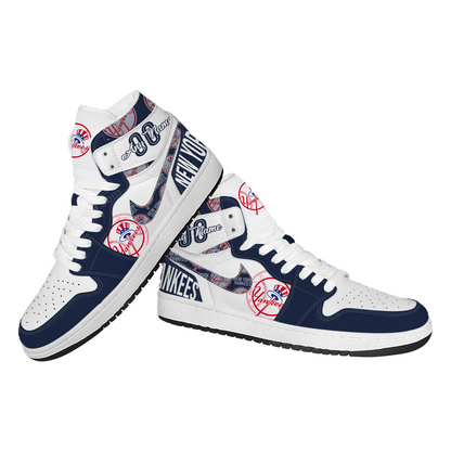 [FLASH SALE] NEW CUSTOMIZED MLB01 NY YANKEES AIR JORDAN SNEAKERS