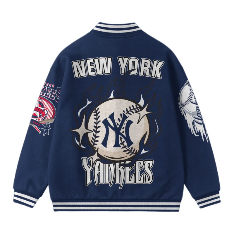 [FLASH SALE] NEW CUSTOMIZED MLB01 NY YANKEES SATIN VARSITY & BASEBALL JACKET