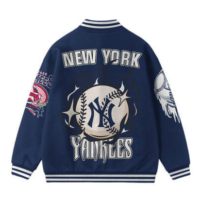 [FLASH SALE] NEW CUSTOMIZED MLB01 NY YANKEES SATIN VARSITY & BASEBALL JACKET