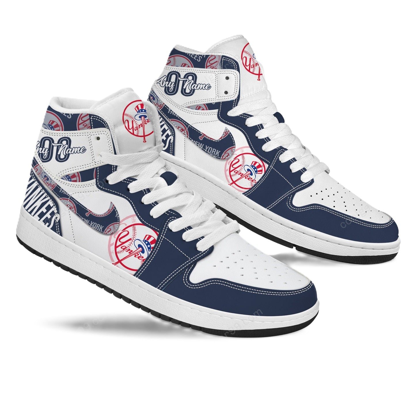 [FLASH SALE] NEW CUSTOMIZED MLB01 NY YANKEES AIR JORDAN SNEAKERS