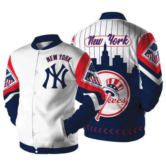 [FLASH SALE] NEW CUSTOMIZED MLB01 NY YANKEES SATIN VARSITY & BASEBALL JACKET