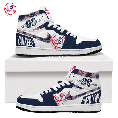 [FLASH SALE] NEW CUSTOMIZED MLB01 NY YANKEES AIR JORDAN SNEAKERS