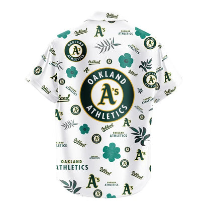 [FLASH SALE] NEW CUSTOMIZED MLB23 OAS OAKLAND ATHLETICS UNISEX HAWAIIAN SHIRT & SHORTS SET