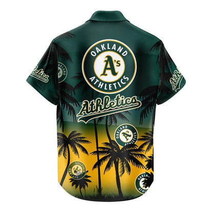 [FLASH SALE] NEW CUSTOMIZED MLB23 OAS OAKLAND ATHLETICS UNISEX HAWAIIAN SHIRT & SHORTS SET