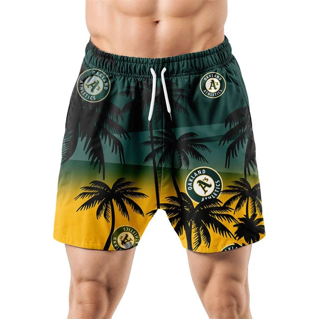 [FLASH SALE] NEW CUSTOMIZED MLB23 OAS OAKLAND ATHLETICS UNISEX HAWAIIAN SHIRT & SHORTS SET