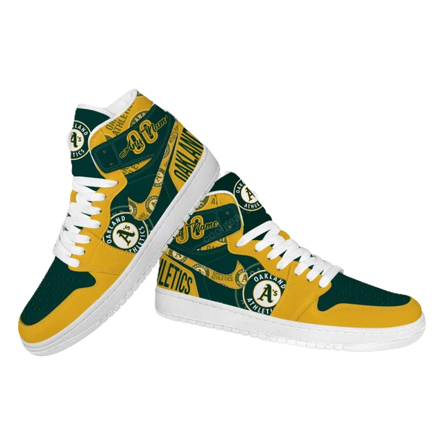 [FLASH SALE] NEW CUSTOMIZED MLB23 OL ATHLETICS AIR JORDAN SNEAKERS