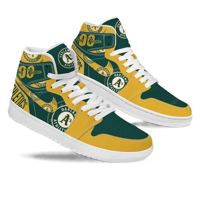 [FLASH SALE] NEW CUSTOMIZED MLB23 OL ATHLETICS AIR JORDAN SNEAKERS