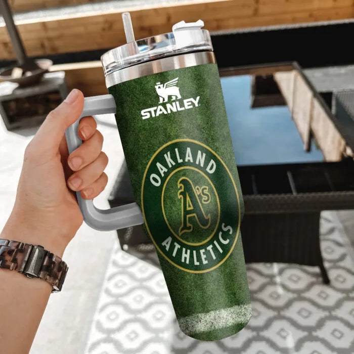 [FLASH SALE] NEW CUSTOMIZED MLB23 OAS OAKLAND ATHLETICS 40oz TUMBLER