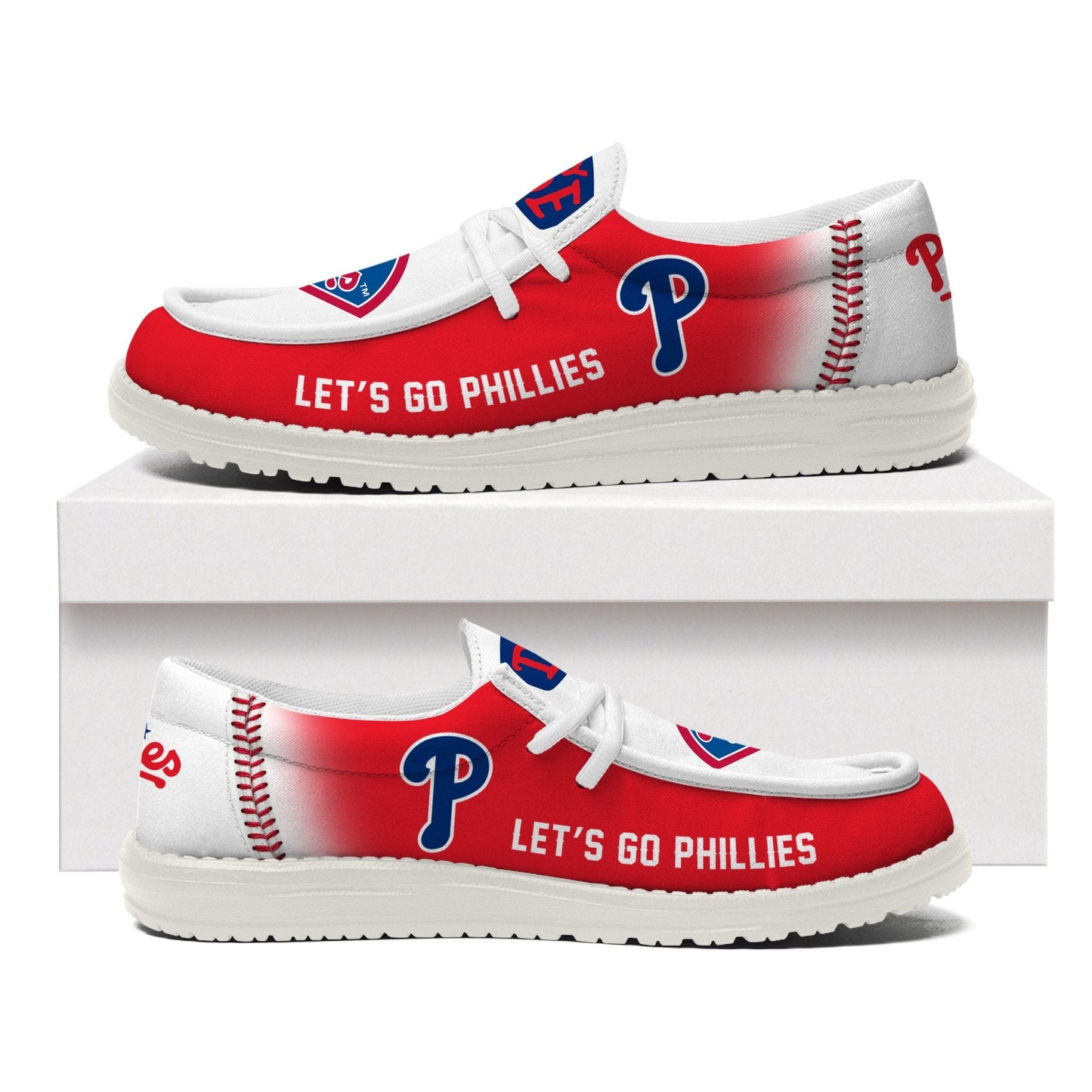 [FLASH SALE] NEW CUSTOMIZED MLB11 PH PHILLIES LOAFER SHOES