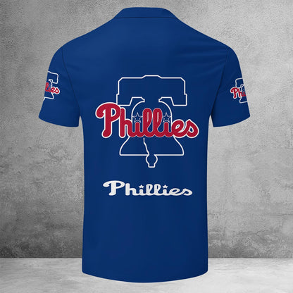[FLASH SALE] NEW CUSTOMIZED MLB11 PPS PHILADELPHIA PHILLIES ZIP POLO SHIRT