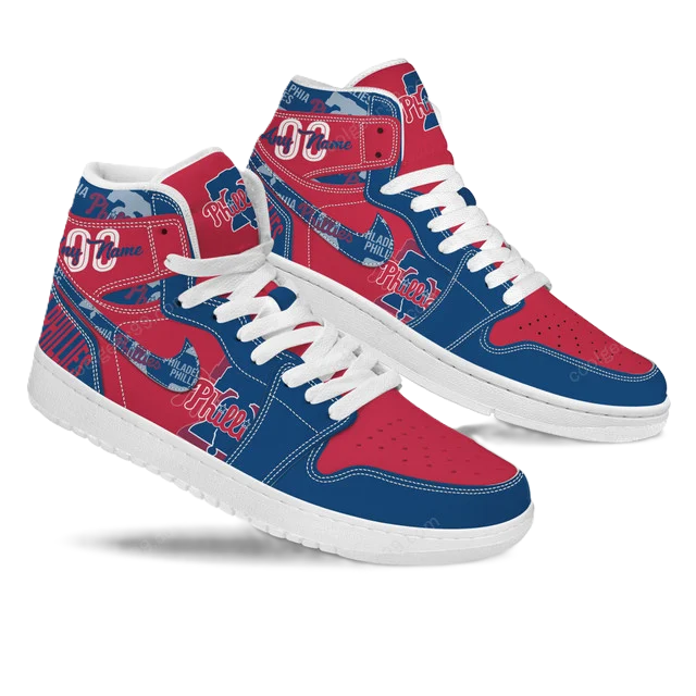 [FLASH SALE] NEW CUSTOMIZED MLB11 PH PHILLIES AIR JORDAN SNEAKERS