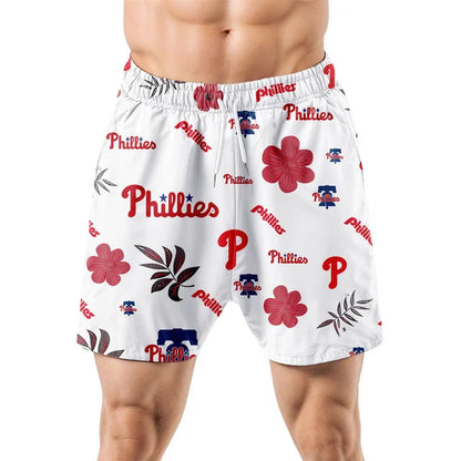 [FLASH SALE] NEW CUSTOMIZED MLB11 PPS PHILADELPHIA PHILLIES UNISEX HAWAIIAN SHIRT & SHORTS SET