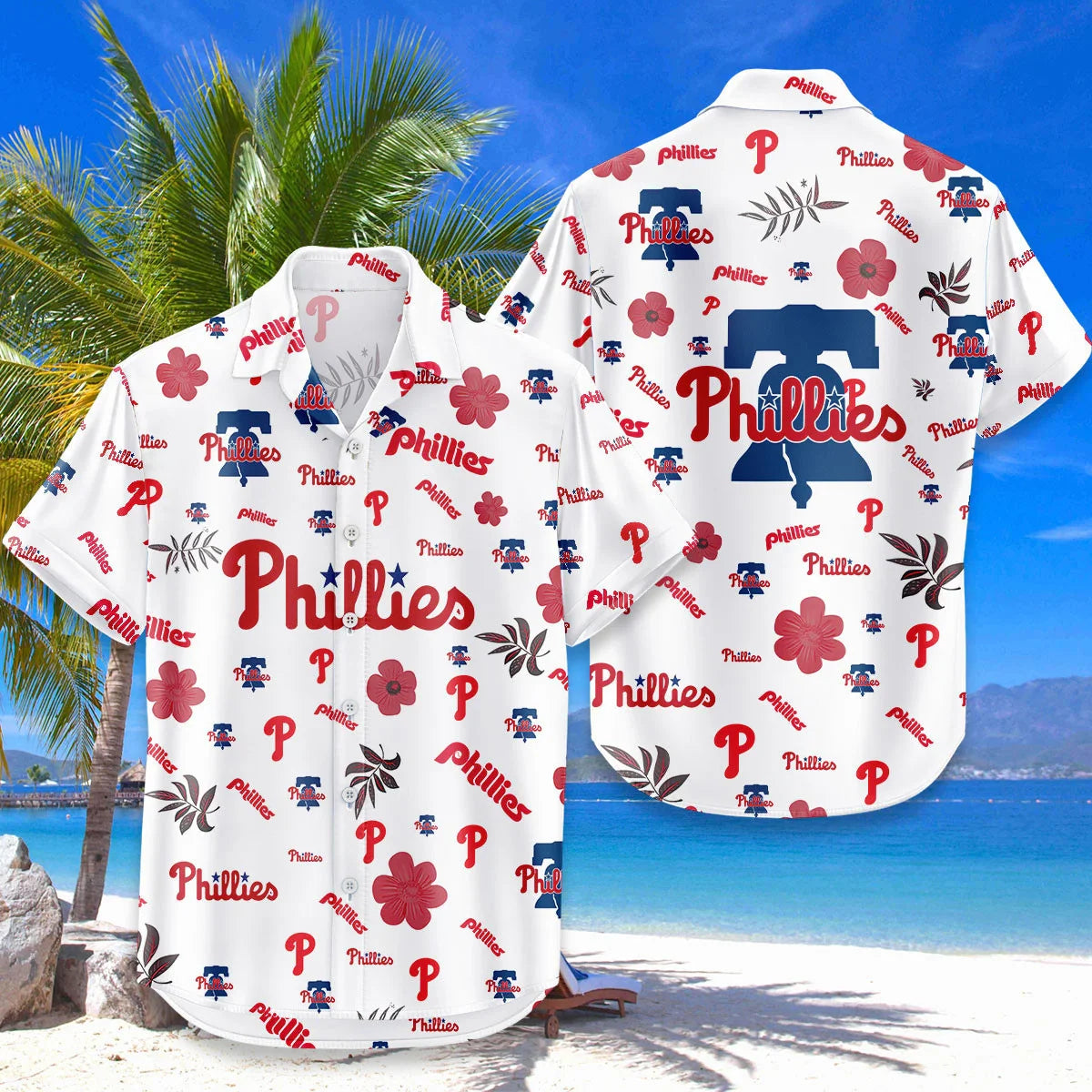 [FLASH SALE] NEW CUSTOMIZED MLB11 PPS PHILADELPHIA PHILLIES UNISEX HAWAIIAN SHIRT & SHORTS SET