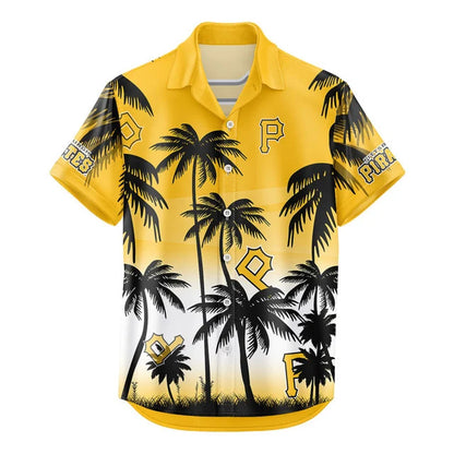 [FLASH SALE] NEW CUSTOMIZED MLB29 PHP PITTSBURGH PIRATES UNISEX HAWAIIAN SHIRT & SHORTS SET