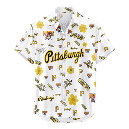 [FLASH SALE] NEW CUSTOMIZED MLB29 PHP PITTSBURGH PIRATES UNISEX HAWAIIAN SHIRT & SHORTS SET